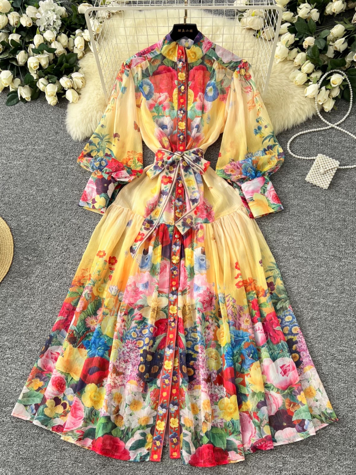 Prettiest in the room print dress ED200 images